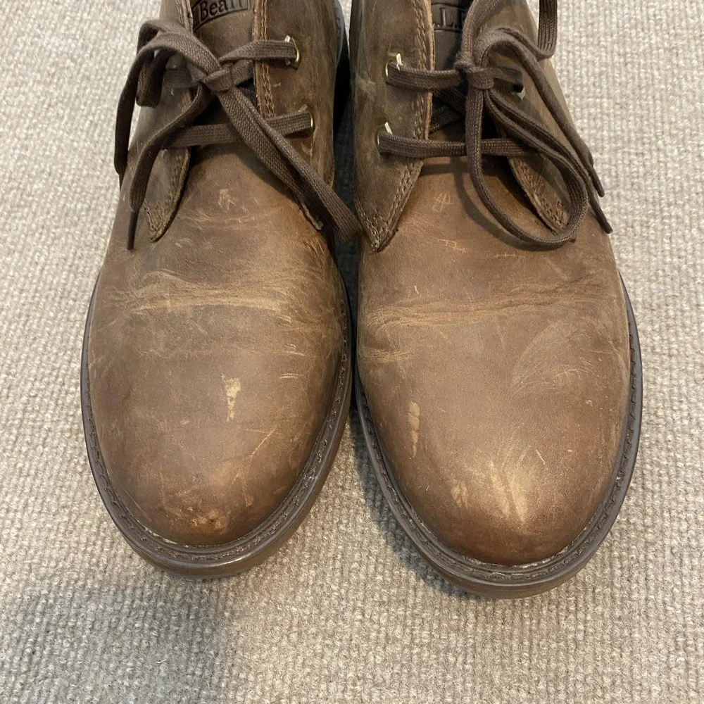 L.L. Bean Boots Mens Size 10 Brown Leather Chukka Ankle Casual Comfort 511447